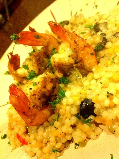 Grilled Shrimp on a bed of Couscous|Taste-New Americanさん