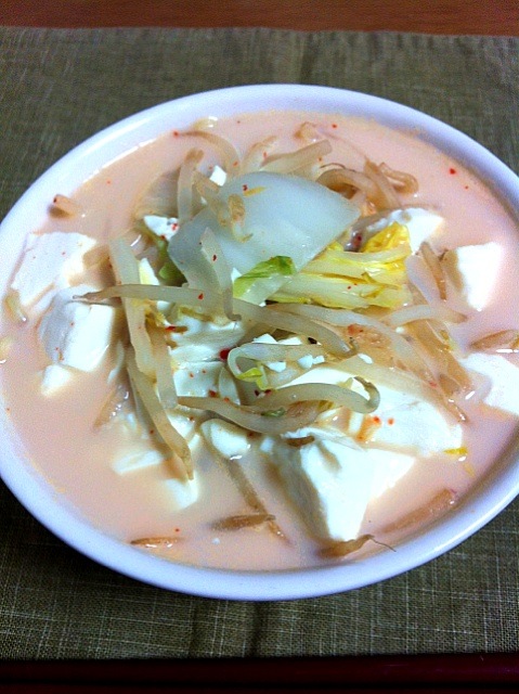 スープ 豆乳 キムチ