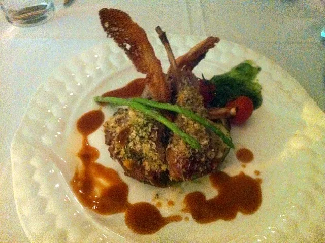 lamb rack de provence with pommery mustard sauce|skyblueさん