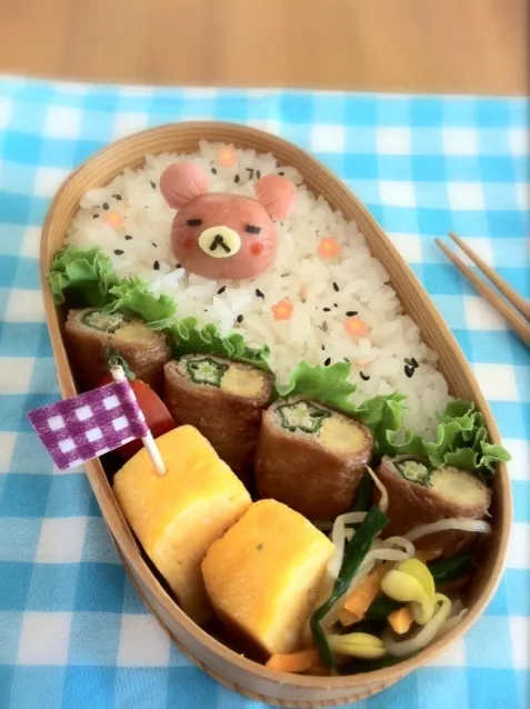 Snapdishの料理写真:6/27 オクラとヤングコーンの豚肉巻|チカさん