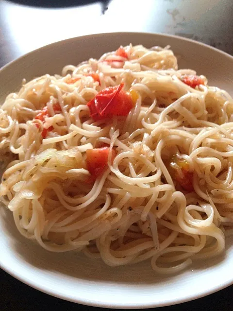 トマトの半田麺パスタ|花くま☆さん