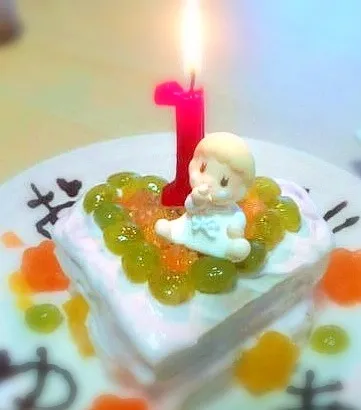 ☆生クリーム不使用、一歳の誕生日ケーキ☆|スミコDXさん