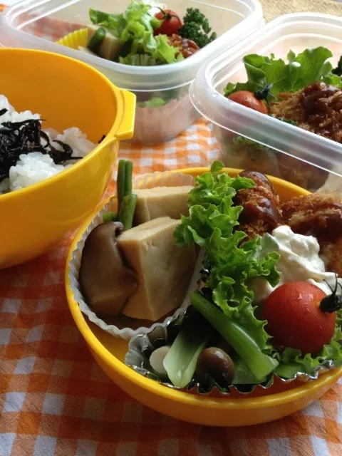 ＊ひじきご飯と高野豆腐の煮物弁当|はなさん