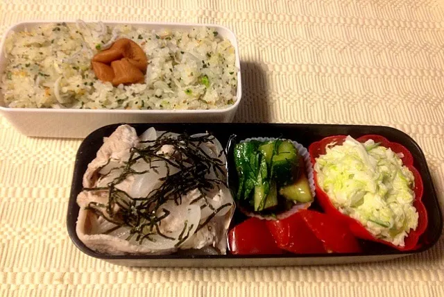 夏！豚肉の冷しゃぶ塩ポン弁当|Cabezon.Nakamuraさん