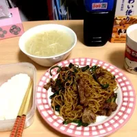 焼きそば もやしスープ|ショボンさん