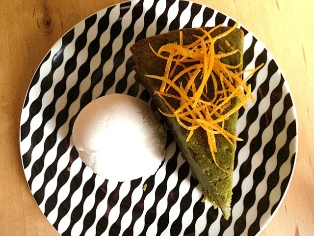 matcha cake with orange zest & azuki|willzさん