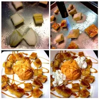 ⛄⛄banana bruleè with mango ice cream⛄⛄