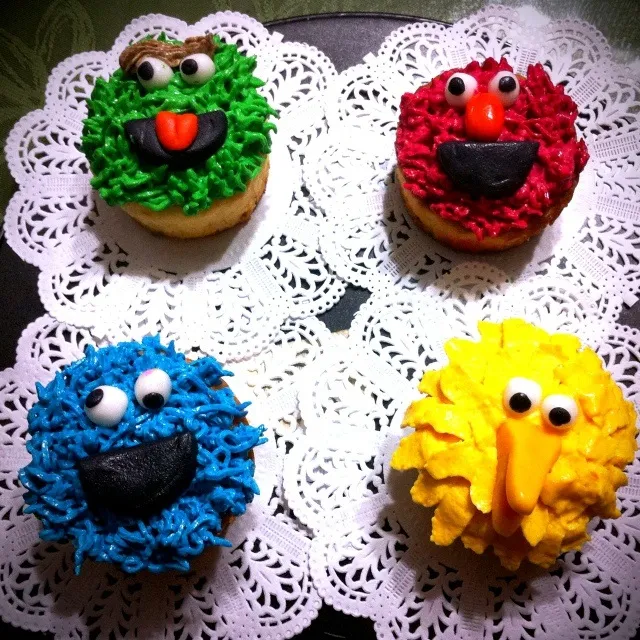 sesame street cupcakes|hurul | 후룰さん