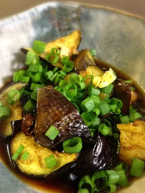 eggplant salad with ponzu and garlic dressing|shierlyさん