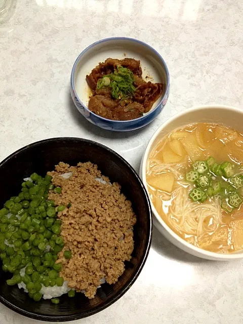 残り物でお昼ご飯♪|かまさん