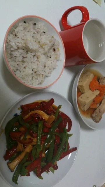 ピーマンの味噌炒め 高野豆腐の含め煮|竜口久子さん