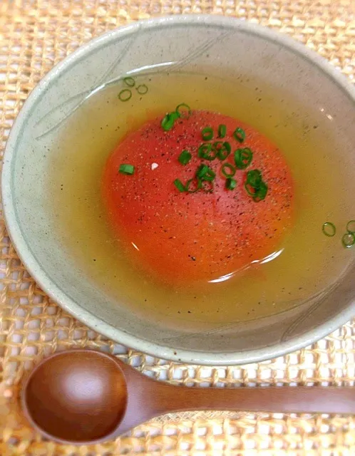 丸ごと🍅トマトのスープ♪|おーこ🍅野菜ソムリエの母ちゃんさん