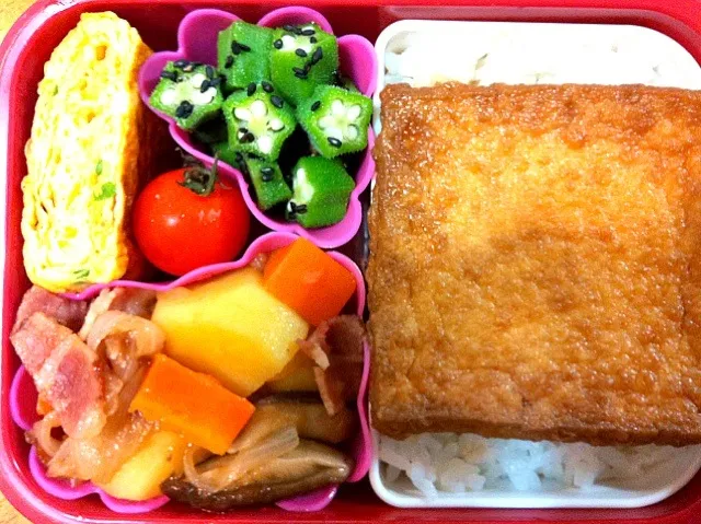 厚揚げと肉じゃが弁当|もえさん