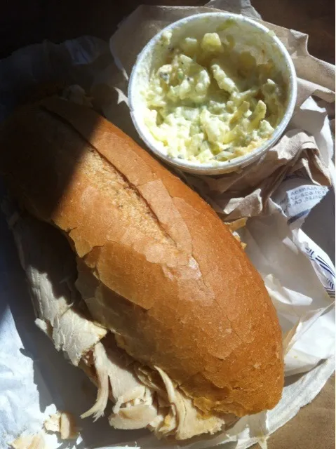 turkey sandwich/potato salad|helsieさん