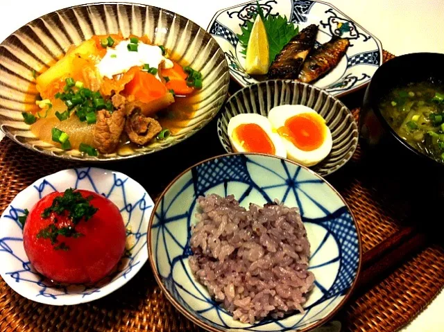 キムチ肉じゃが定食|なおさん