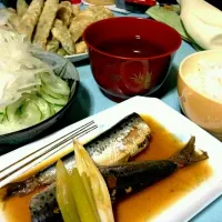 Snapdishの料理写真:いわしの梅煮,野菜の天ぷら|神宮司香日美さん