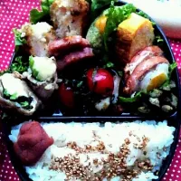 Snapdishの料理写真:おはようございます(^o^)火曜日のお弁当！毎日同じような弁当てすが(*_*;|pekoさん