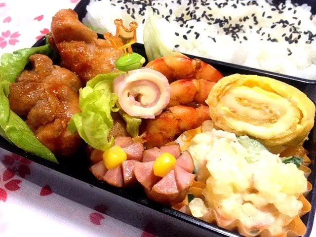 ☆鶏肉のケチャップがらめ弁当☆|めぐさん