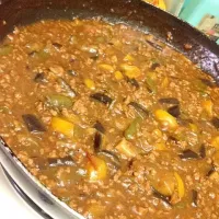 夏野菜の挽肉カレー|ちーこさん