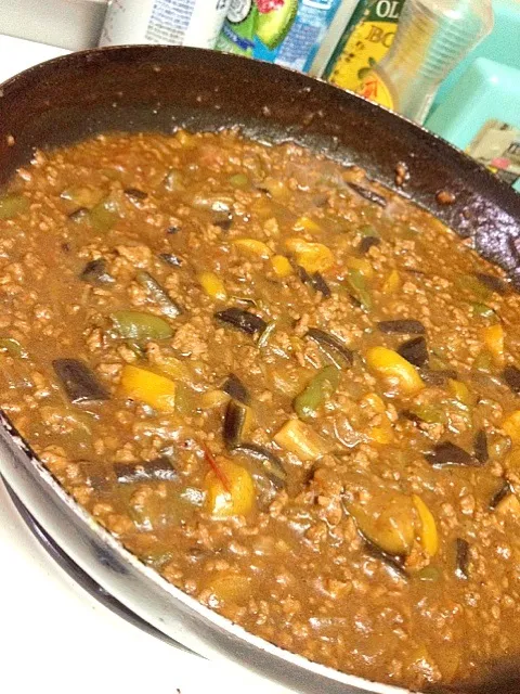 夏野菜の挽肉カレー|ちーこさん