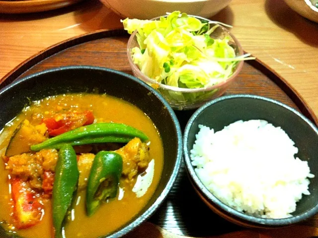 Snapdishの料理写真:鶏と夏野菜のスープカレー|吉田 聡子さん