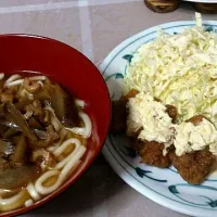 チキン南蛮＆肉ごぼううどん|kn528さん