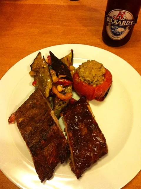 Ribs, Salad & Stuffed tomato|Yoriko Fujitaさん