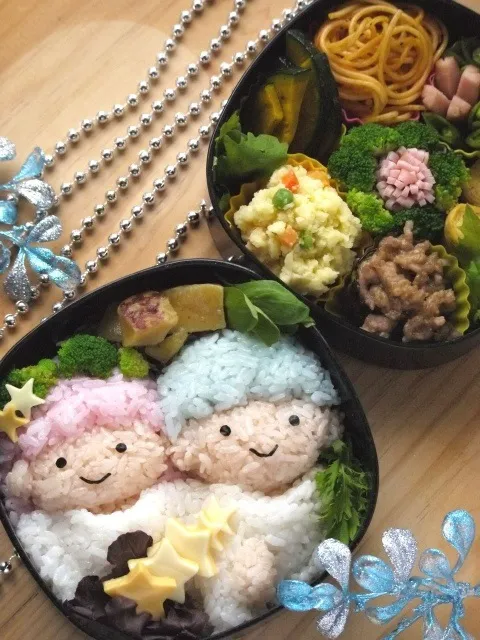 Snapdishの料理写真:もうすぐ七夕なのでキキララ弁当|tomさん