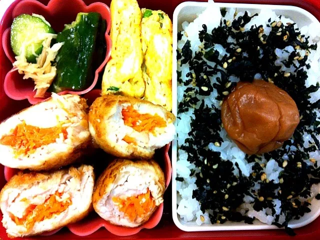 人参のささみ巻弁当|もえさん