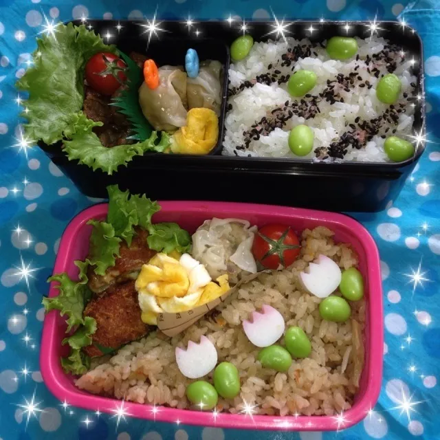 主人と娘のそれぞれ弁当😊🍱|はらぺこスヌーピーさん