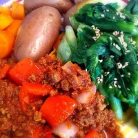 potatoes, carrots, endives, soy bolognese|Gabiさん