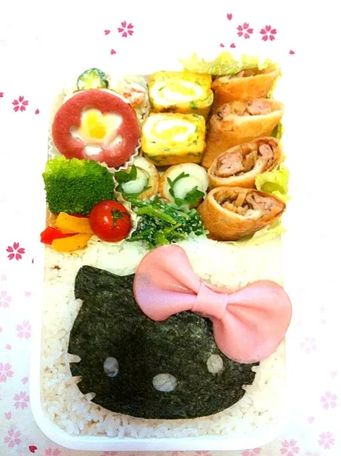 Snapdishの料理写真:これもKitty?なお弁当2012/07/06|ミホさん