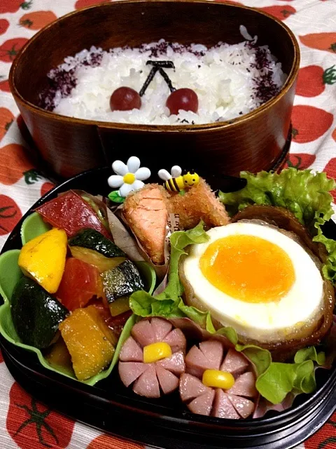 Snapdishの料理写真:☆豚巻きたまご弁当☆|ムンさん