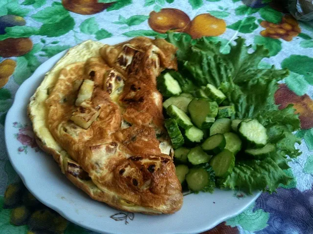 eggs with squash and greens |Kseniaさん