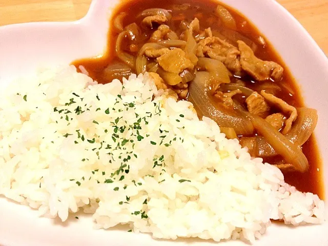 Snapdishの料理写真:またまた豚肉ハヤシ。|☃YUKIさん