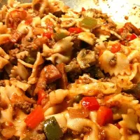 Meaty veggie farfelle|annaさん