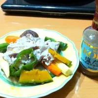 Snapdishの料理写真:真似して作った温野菜と豚しゃぶ|raryさん