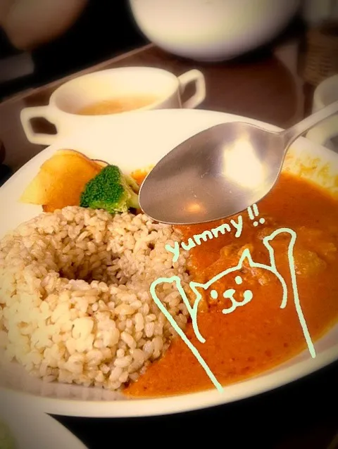 Snapdishの料理写真:バターチキン・カレー@レインボーカフェ|tobutoriさん