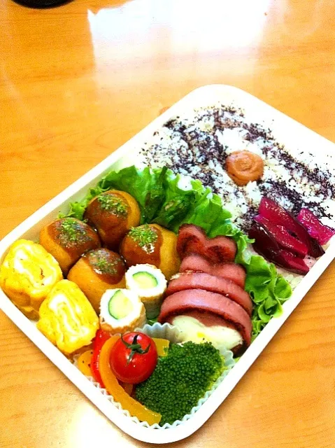 Snapdishの料理写真:今日の息子のお弁当2012/07/09|ミホさん