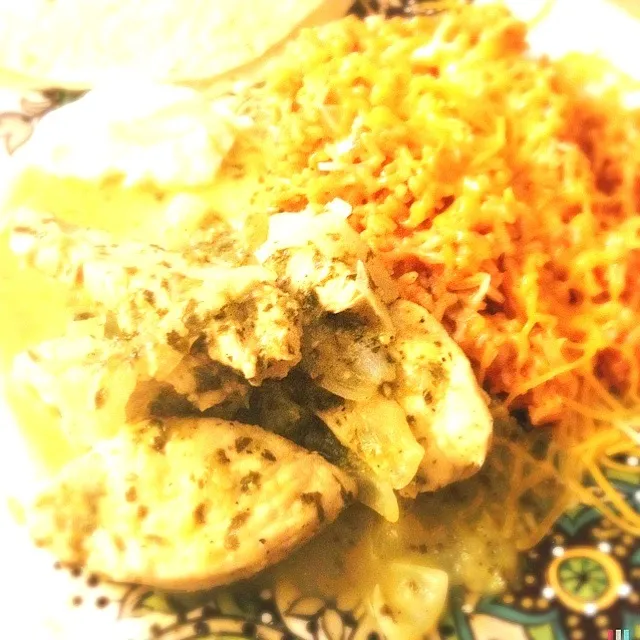 chile verde action con pollo|AGEさん