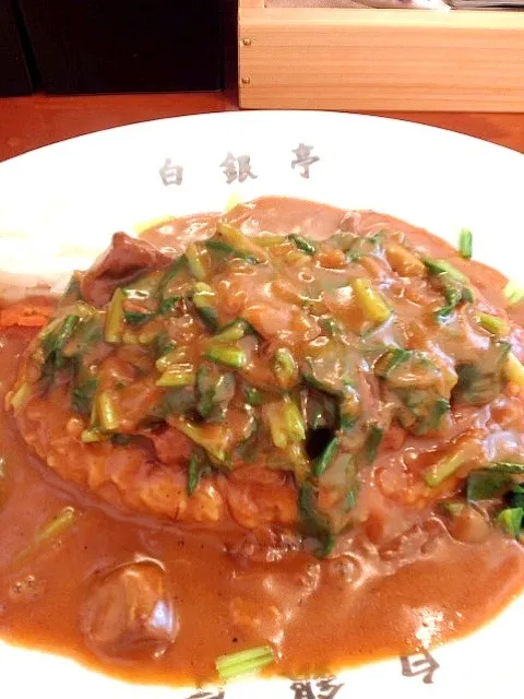 カツカレー ほうれん草トッピング|ぴろさん