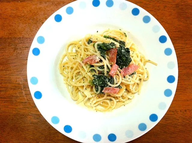 pasta with spinach and bacon|今井 シャイさん