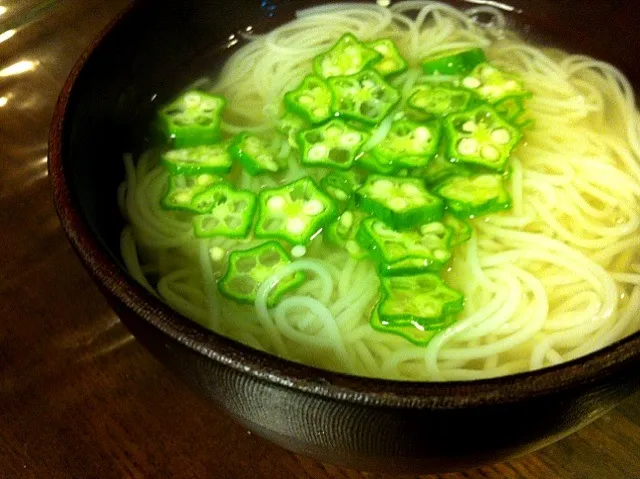 オクラそうめん|ちゃきさん