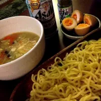 Snapdishの料理写真:鍋の残りで塩つけ麺|taichiさん