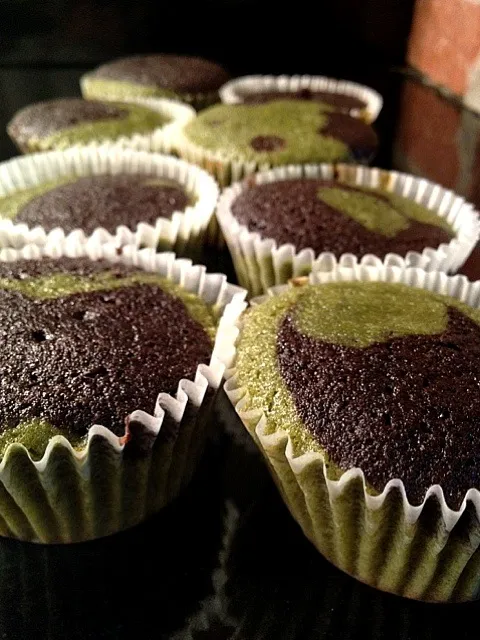 matcha chocolate marble cupcakes|lee ramsayさん