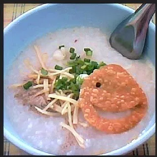 🍲🌞Congee pork with Crispy😊smile🌞🍲|🙏😄さん