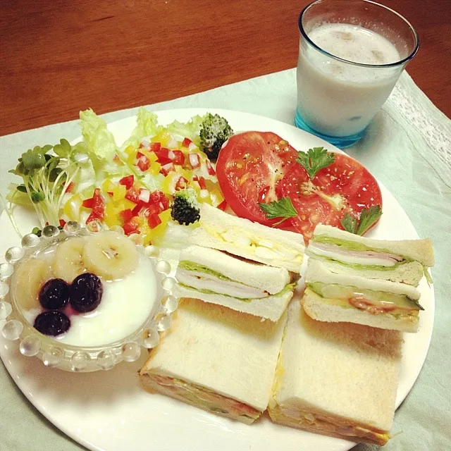 Snapdishの料理写真:サンドイッチプレート♡|🍎ゆかりんご🍎さん