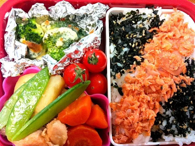 鶏じゃがとブロッコリーのチーズ焼き弁当|もえさん