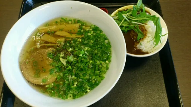 青ネギラーメン＆ミニカレーセット|くーまーんさん