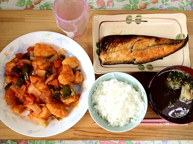 酢豚の晩ご飯|まゆめろさん